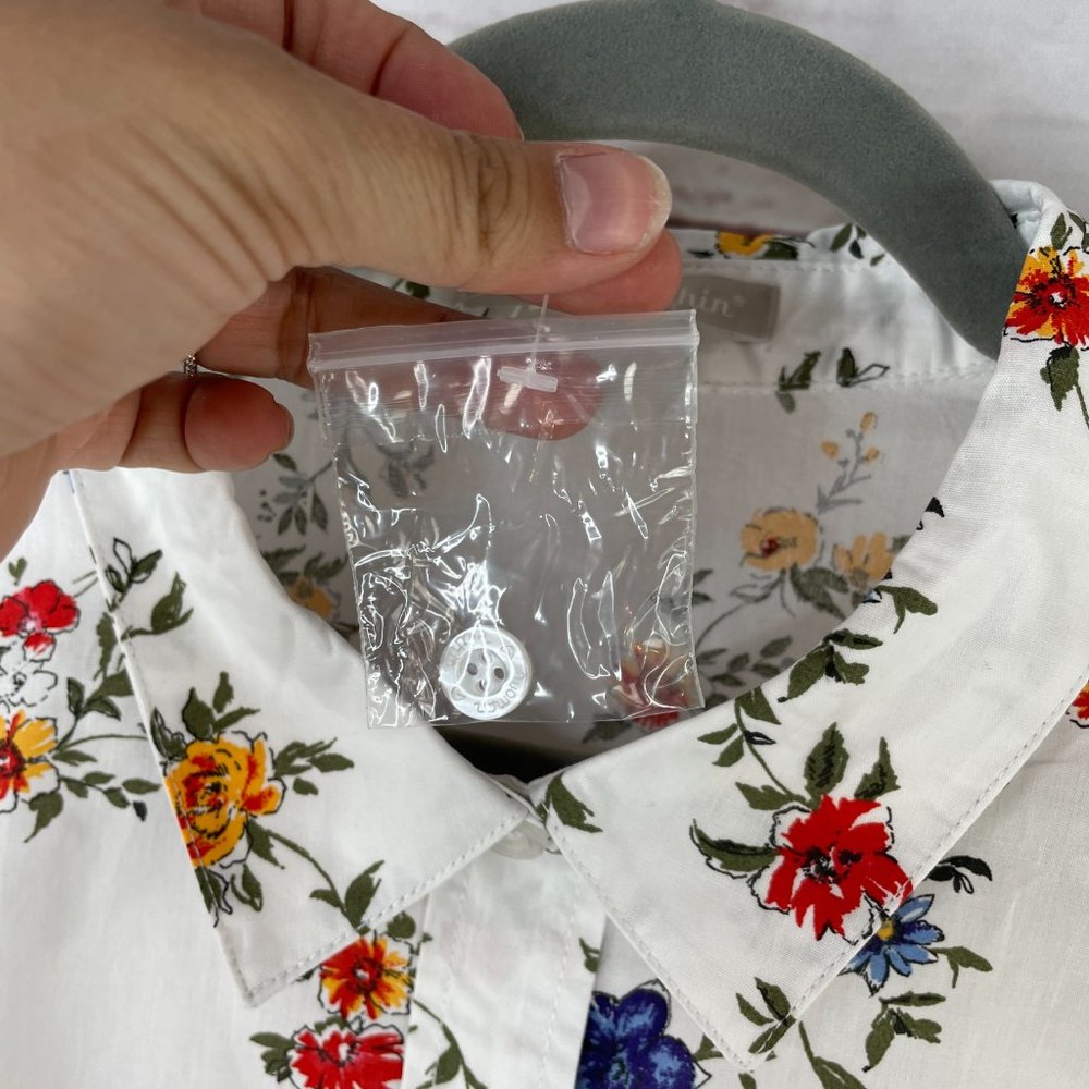 Woman Within Printed Three-Quarter Sleeve Shirt - Picture 5 of 11